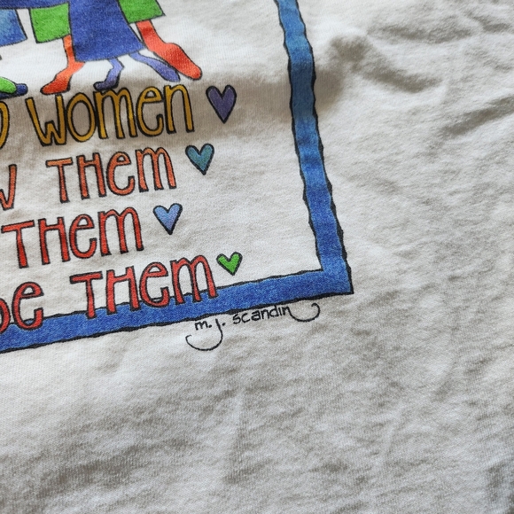 90s Here's To Good Women Feminist Long Sleeve Tshirt - Picture 5 of 8